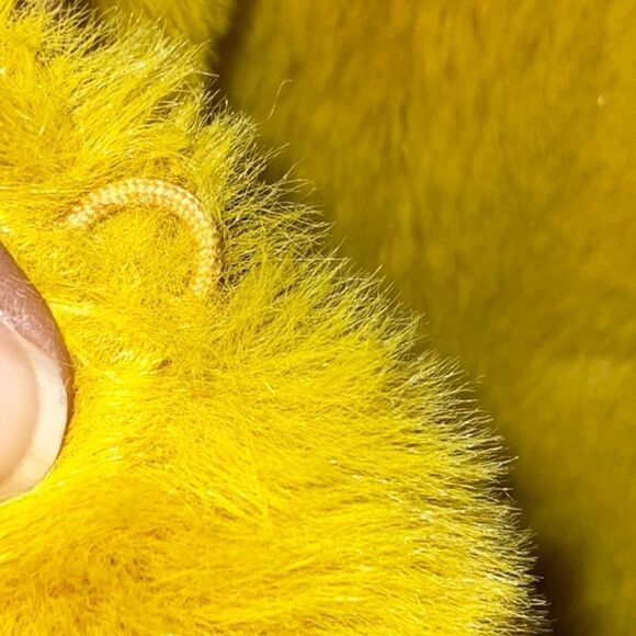SUPER WARM AND COZY BRIGHT YELLOW ULTRA SOFT TEDDY FURRY COAT - Picture 5 of 5